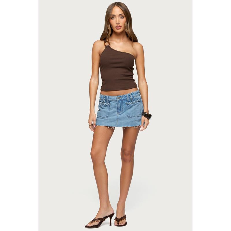 Calista Ribbed One Shoulder Top