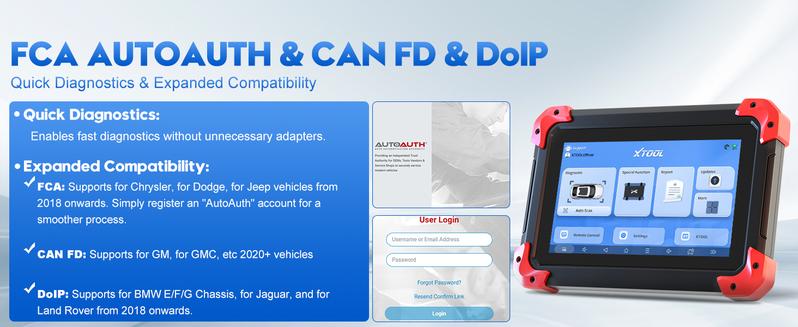 XTOOL D7 Bidirectional Car Scan Tool 2025 V2.0 Automotive Diagnostic, Active Tests, Coding, OE-Level Full System Diagnosis 36+Maintenance OBD2 Scanner 3-Year Free Update, Crank Sensor Relearn, FCA Autoauth, CAN FD,DoIP, Android 10 Bi-Directional Vehicle