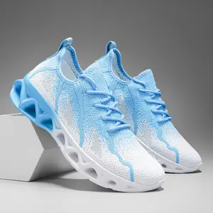 ·  Dopamine gradient color - summer mesh breathable sports shoes - lightweight for men and women - soft soled blade running shoes, thick soled height increasing casual shoes, trendy and versatile fitness travel walking, couple birthday gifts