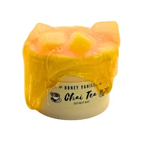 Bubbaboo Honey Vanilla Chai Tea 16 oz Best Selling  Thick Glossy Slime with Jelly Cubes Fun Freebies with Every Order