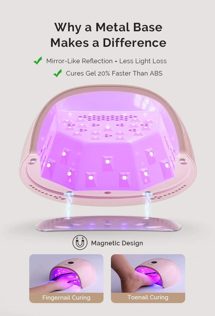 New Upgraded P-PLUS30GT Rechargeable Cordless UV/LED Nail Lamp Cures All Gels, Especially Builder, Hard, Extension, Acrylic & Chrome Gel Polishes