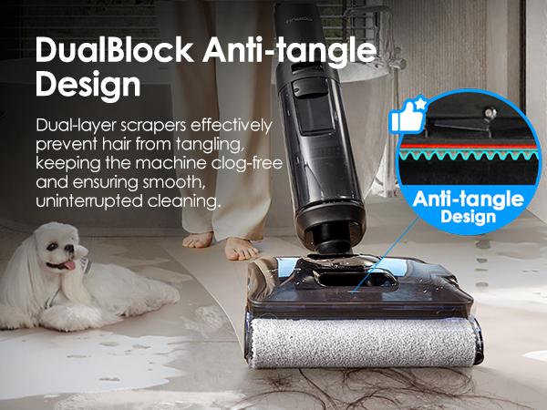 Tineco Floor One S7 Stretch Steam Cordless Wet Dry Vacuum Steam Mop All-in-One, 320℉ HyperSteam, 180° Lay-Flat, Anti-Tangle Design, FlashDry Self-Cleaning, Up to 75 Min Runtime