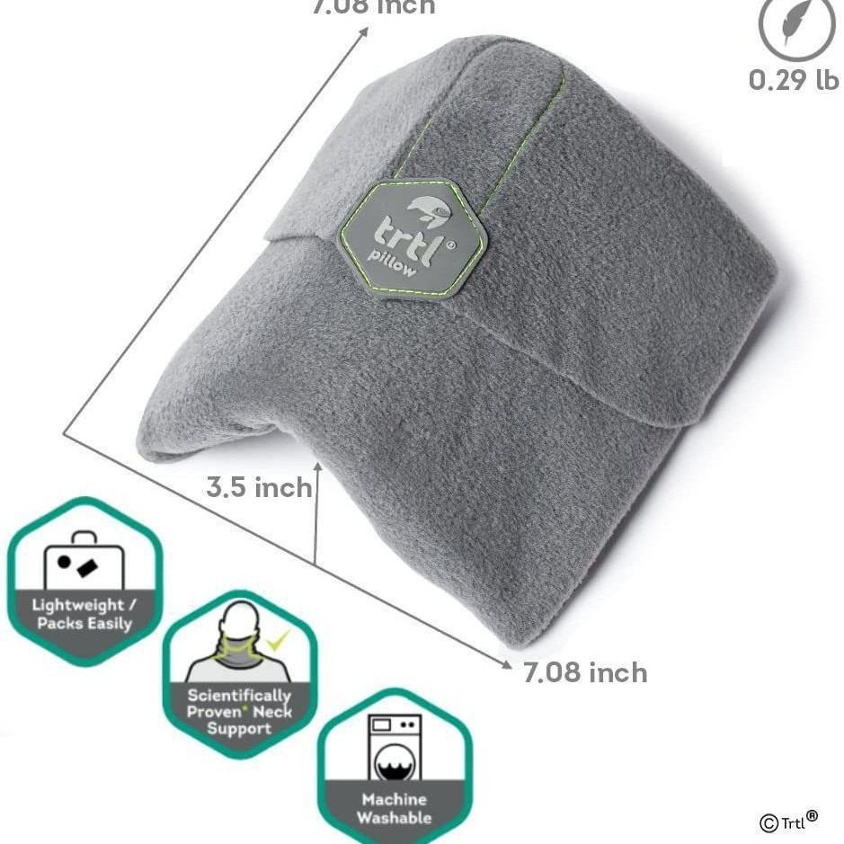 Orthopedic Neck Pillow for Neck Pain Relief Breathable Comfortable Travel Pillow with Washable Cover Ideal for Airplane Car Train & Home Use