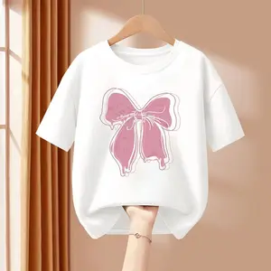 Korean Style Oversized Women's T-shirt Casual Graphic Design Breathable Cotton Tee Summer Streetwear Round Neck Soft Thick Top Crewneck Crewneck Tshirt