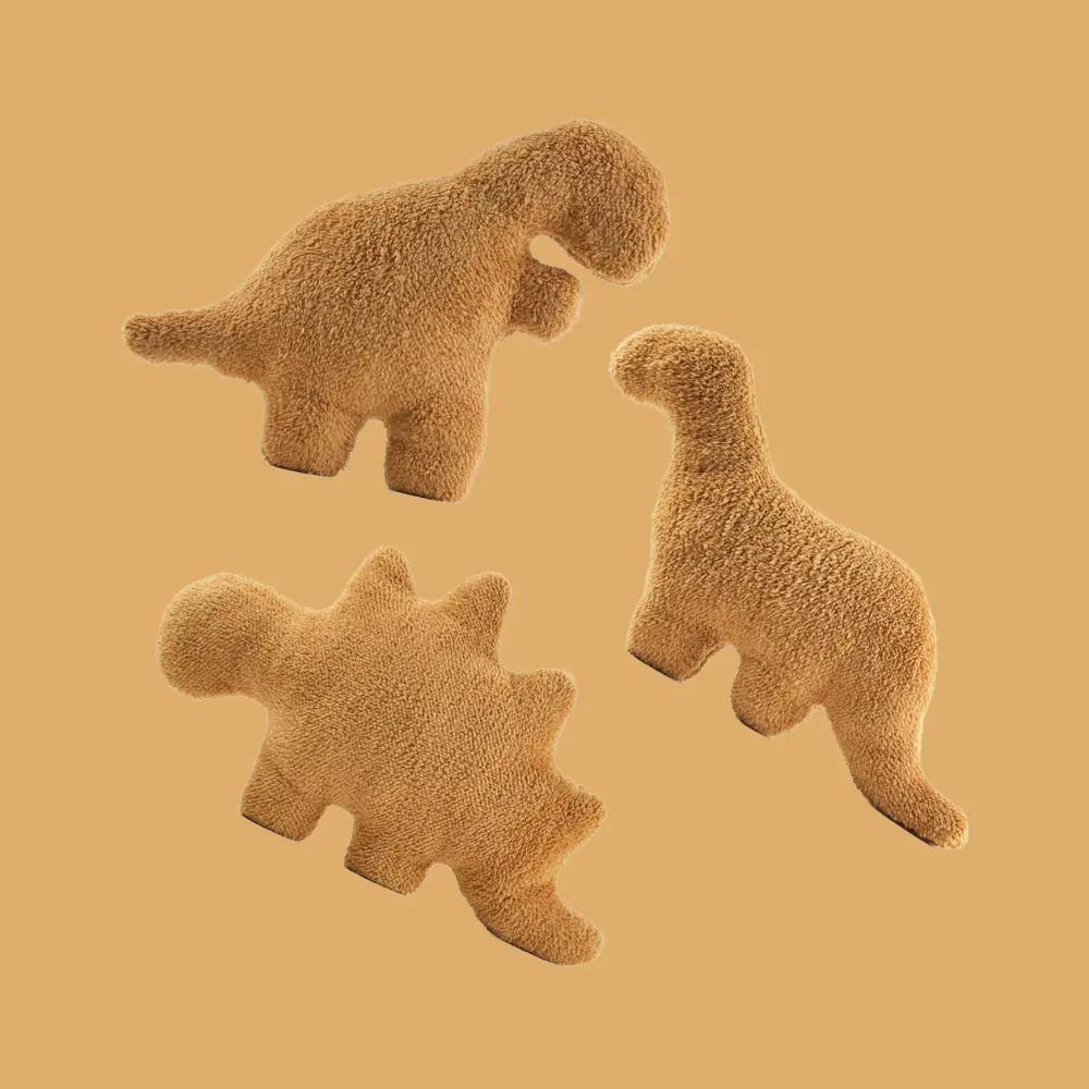 CHUBBYJOY Kawaii Dino Nugget Plush Pillow - Extra Soft Fluffy Stuffed Dinosaur Toy, 12/27in T-Rex Brontosaurus Stegosaurus Cuddle Buddy, Unisex Room Decor Cute Collectibles Dino Party Decor Gift for Dinosaur Lovers Kids’ Birthday