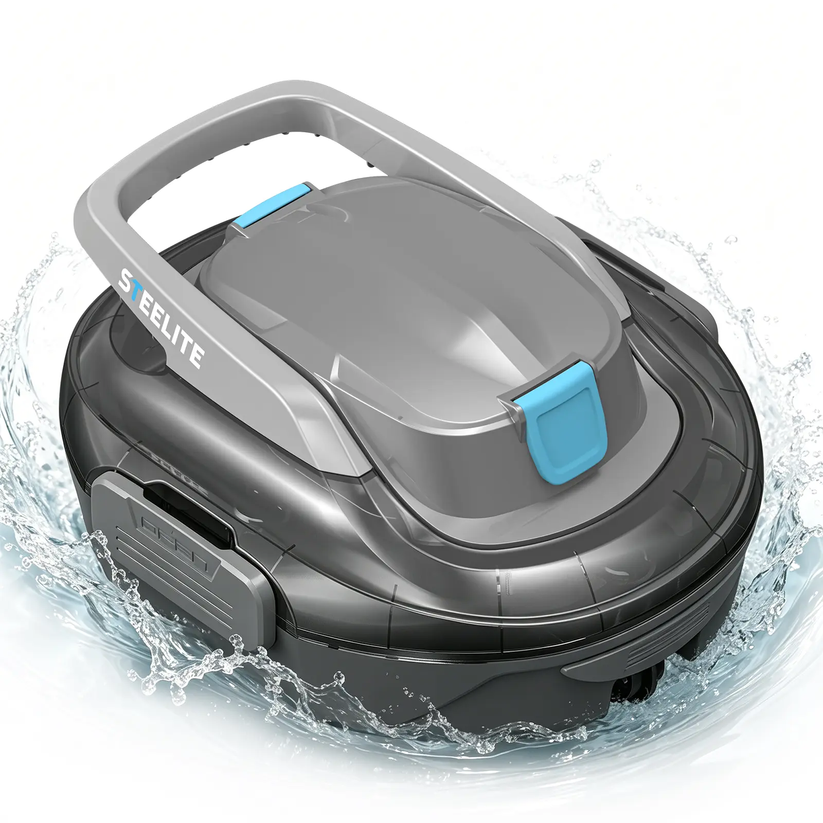 STEELITE Cordless Robotic Pool Cleaner S7, Automatic Pool Vacuum for Above Ground Pools, Dual Motor Drive System, Smart Self-Parking Technology, 130-Minute Extended Runtime, Efficient Leaves & Debris Removal
