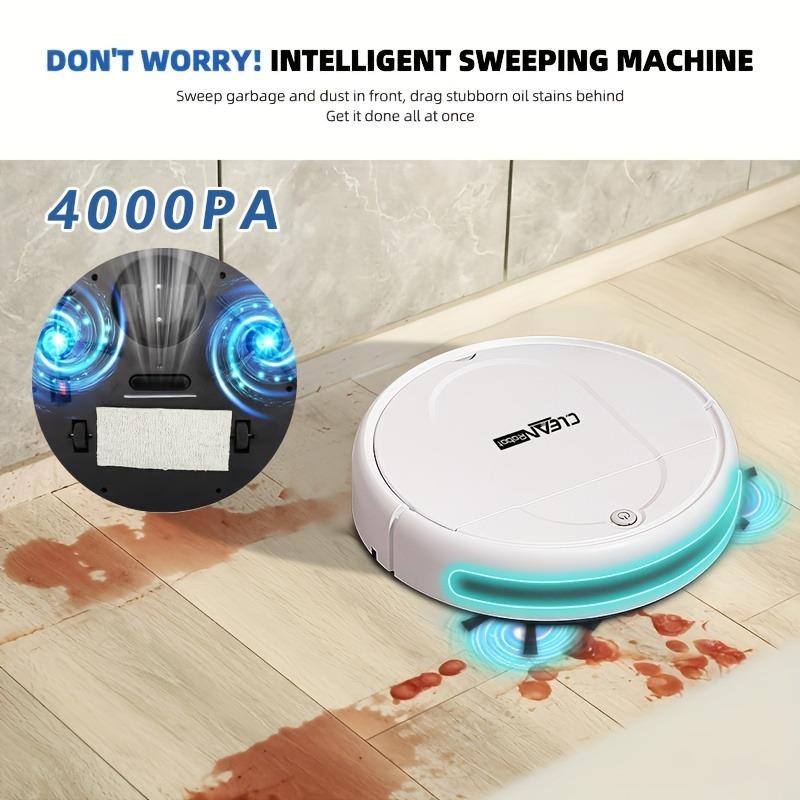 Basic Robot Vacuum – No App | No Mapping | Super Affordable, Robot Vacuum Cleaner 3-in-1 for Mopping Sweeping Advanced Obstacle Avoidance Ultra-Thin Design Ideal for Pet Hair Hard Floor Daily Cleaning Long Running Time（White）