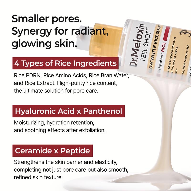 [Dr.Melaxin Official] The Ultimate Exfoliating Glow Rice Routine Set Exfoliating Glow Rice Peel Shot Facial Cleanser Pore Care Serum Skin Repair Care