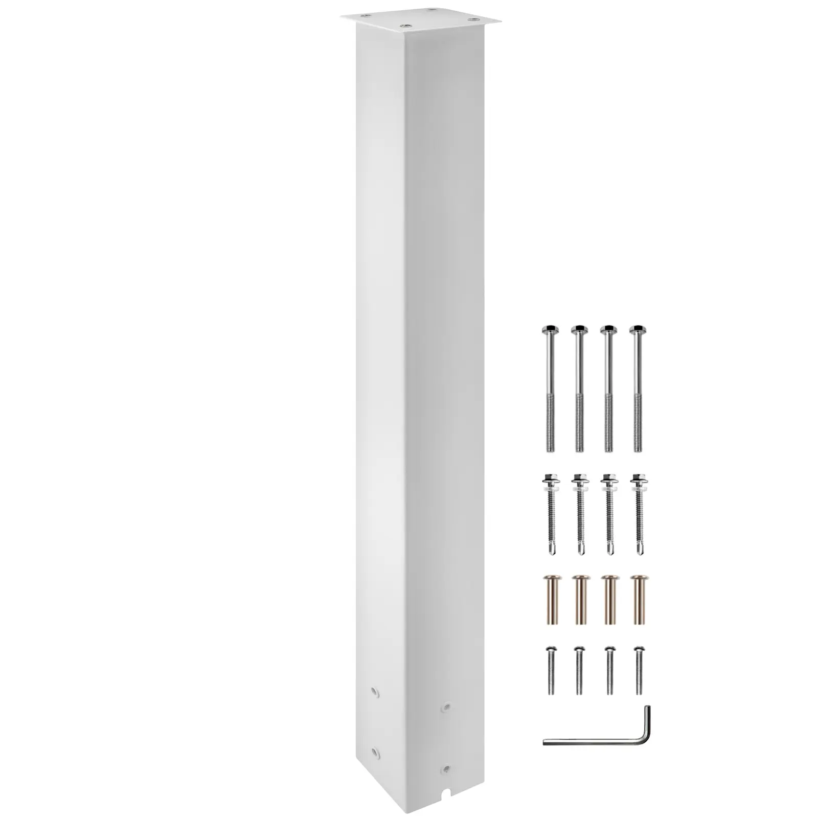 【Summerfinds】VEVOR Mailbox Post 43" High Mailbox StandWhite Powder-Coated Mail Box Post KitQ235 Steel Post Stand Surface Mount Post for Sidewalk and Street CurbsideUniversal Mail Post for Outdoor Mailbox