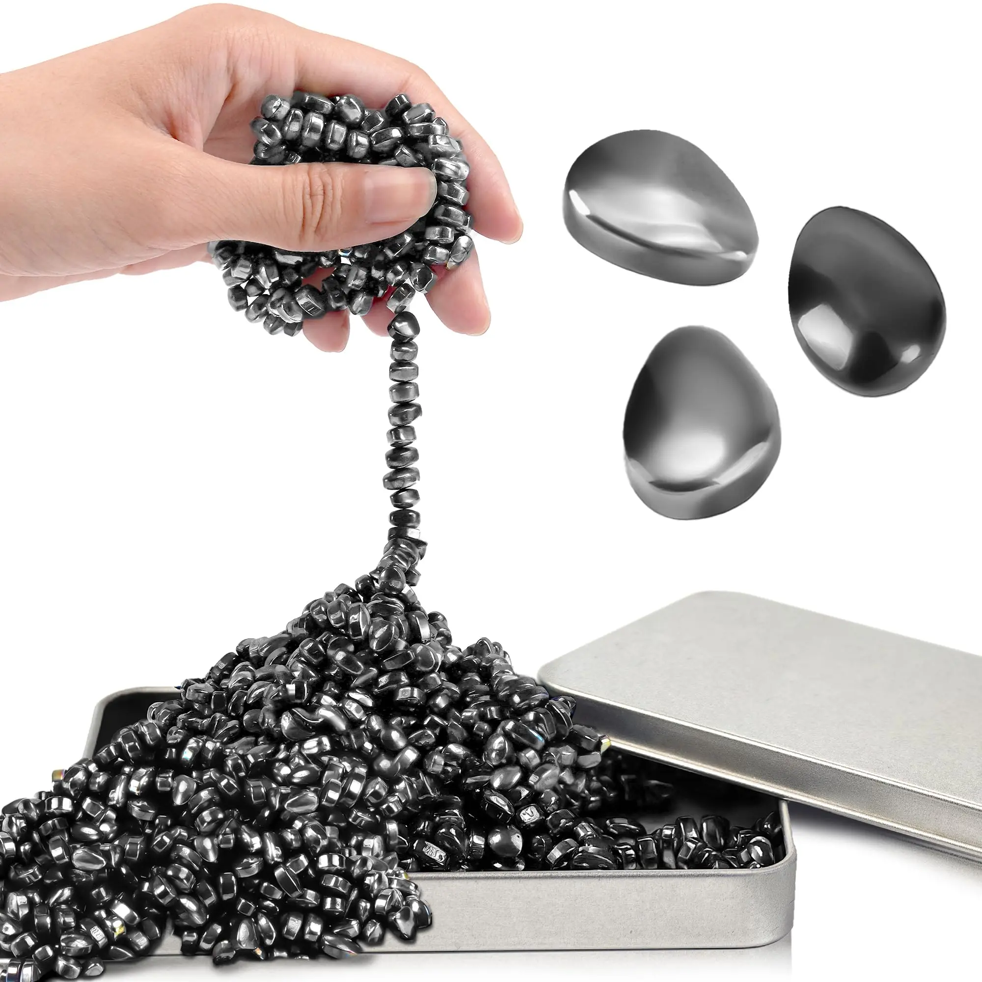 1000pcs Easter Basket Stuffers Stress Relief Toys Bundle - Metal Balls, Stones, Beads, Quiet Office Desk Ferrite Putty, Flexible Sensory Fidget, Small Stress Relief Accessory for Anxiety, Autism - Cool Gadgets Gifts for Him