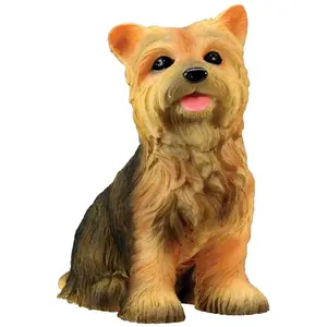 Yorkshire Terrier Puppy Mini Figurine Yorkie Dog Pet Decoration 3.5 Inch