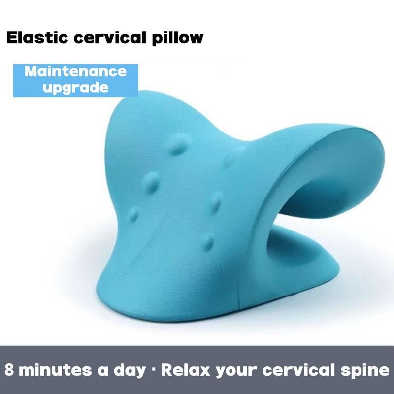 Cervical Massage Pillow Portable Gravity Acupressure Neck Correction Neck Support Sleep Repair Traction Pillow Body Care Therapy Home Spa Equipment Blue