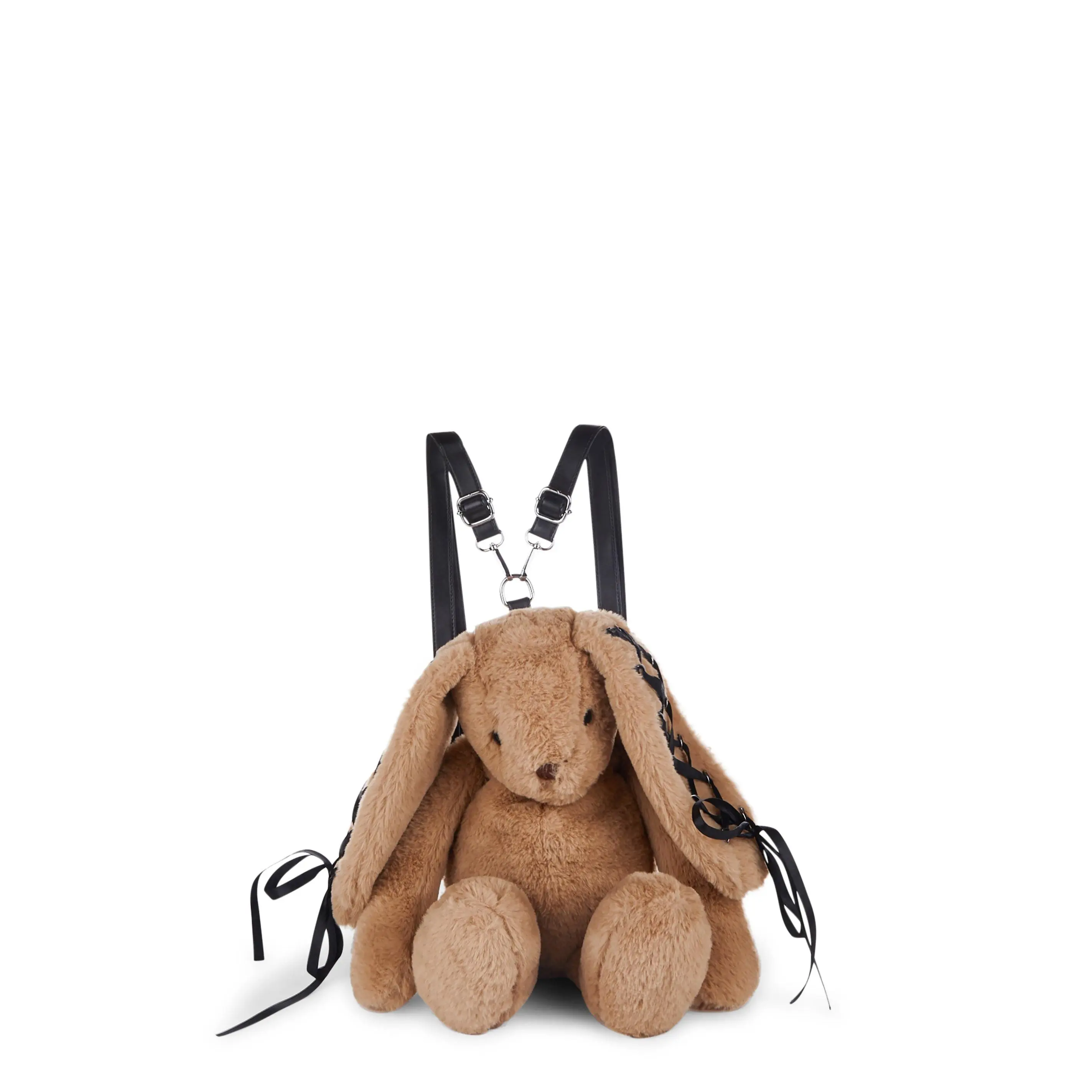 Cuddly Bunny Plush Backpack - Brown