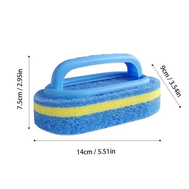Buy one get one free,sponge cleaning brush, 2-pack,ergonomic handle, super soft high quality sponge cleaning brush, household bathroom and kitchen cleaning tool, suitable for bathtubs, sinks, tiles, efficient water absorption cleaning tool.