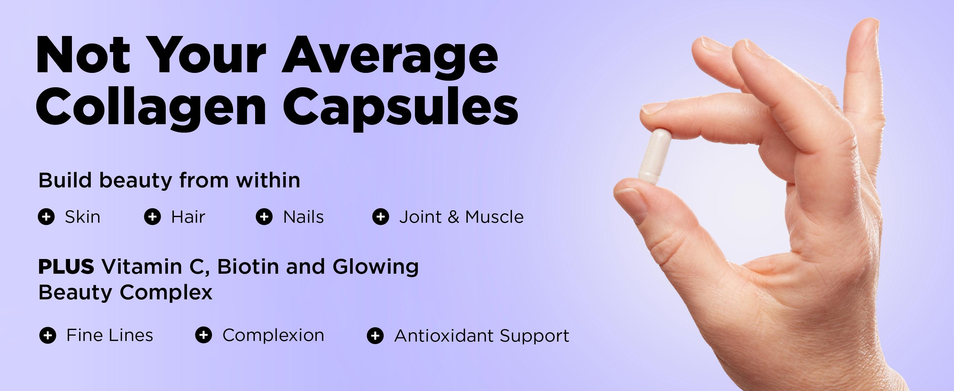 Multi Collagen Complex Plus - with Biotin, Hyaluronic Acid, Vitamin C - Type I, II, III, V, X - for Women & Men - Hair, Skin, Nails Beauty Complex - 150 Capsules