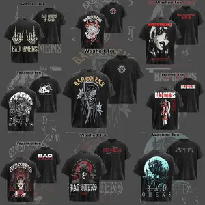 [Collection] Bad Omens Singer for Men Women Washed Tee | 90s Vintage Graphic | Dark Aesthetic | Concert-ready Drip Rock Tour T-shirt, Alternative Band Merch, Trending T-shirt, Dark Aesthetic Shirt, Classic Rock Merch