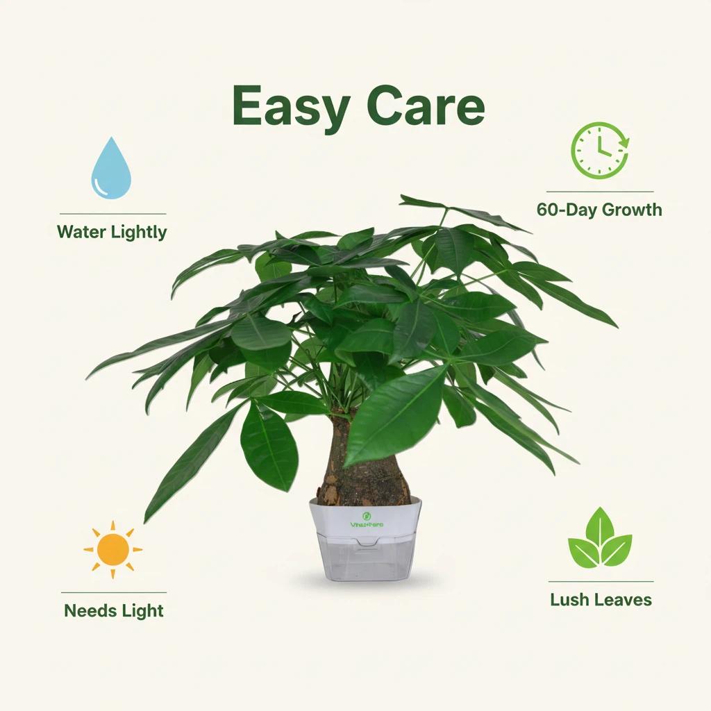Live Money Tree Plant (Pachira Aquatica) – Feng Shui Wealth Decor with ...