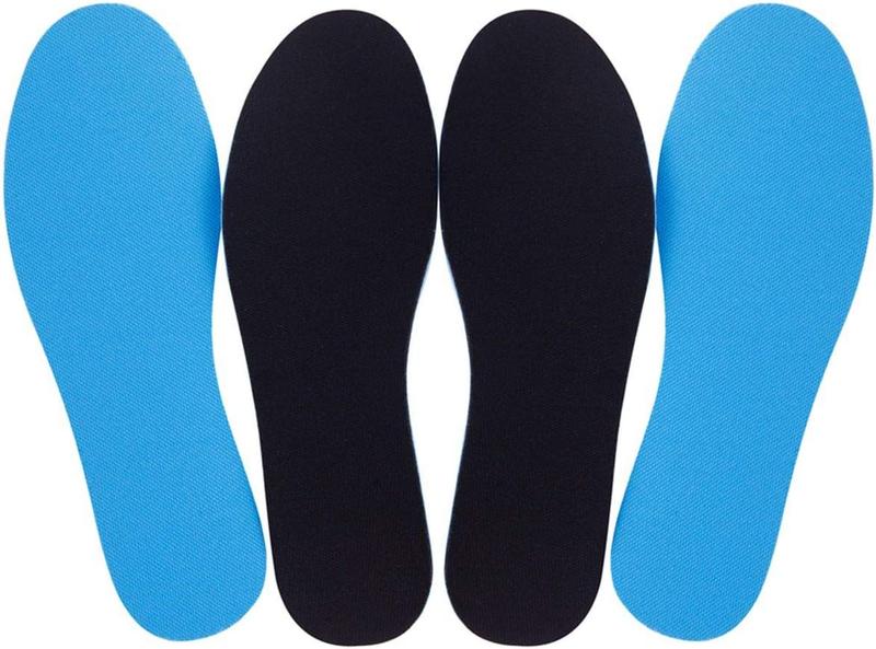 2 Pairs Breathable Insoles, Super-Soft, Sweat-Absorbent, Double-Colored and Double-Layered Shoe Inserts of Foam That Fit in Any Shoes (Blue/Black, 9.5-12 Women/8-9 Men)