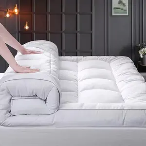 Thick Mattress Topper Pad, Pillow Top Mattress Topper, Ultra-soft Quilted Cooling Mattress Protector, Suitable for 8-24 Inch Deep Mattresses