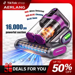 Bed Mattress Vacuum Cleaner Cordless 16Kpa Handheld Vacuum, Vacuum Cleaner with 253.7nm UV-C Light,HEPA Filter & Ultrasonic, Portable Vacuums for Sofa Bed Couch Crib Gifts for Women her Man