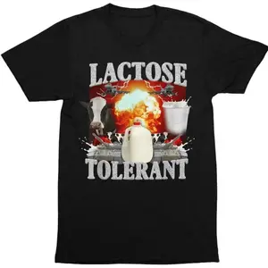 Lactose Tolerant T-Shirt Menswear and Womenswear Top Underwear Tshirt Streetwear Tropical