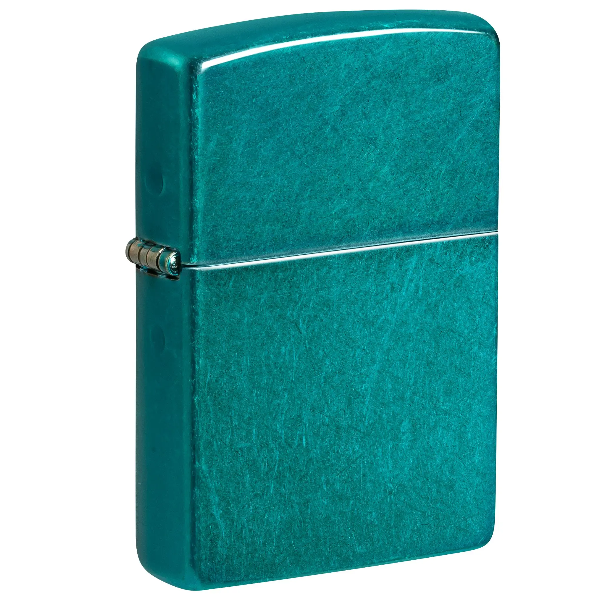 Zippo Classic Candy Teal Pocket Lighter - Made in USA - Unfilled (fuel sold separately)
