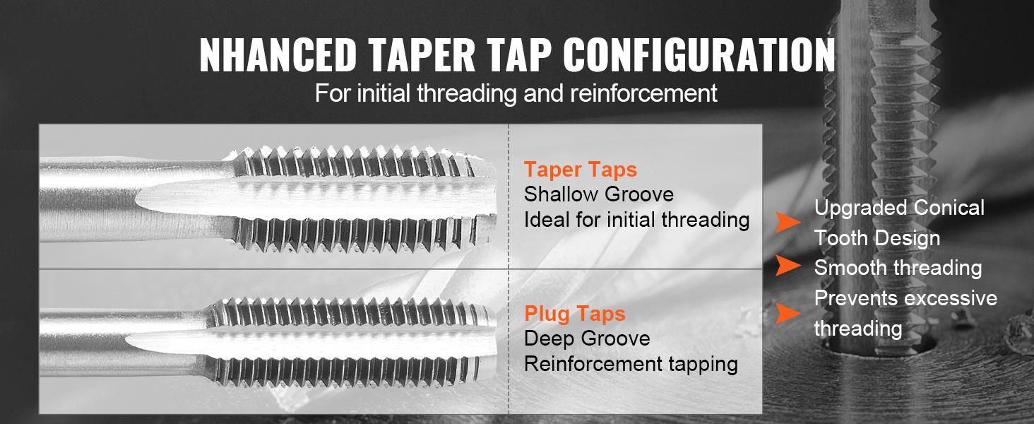 VEVOR Tap and Die Set, Various specifications, 110-Piece Include Metric Size M2 to M18, Bearing Steel Taps and Dies, Essential Threading Tool for Cutting External Internal Threads, with Complete Accessories and Storage Case