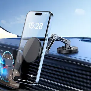 Car Phone Holder Mount by TOPK, Enhanced Adjustable Cell Phone Holder for Car Dashboard, Works with All Phones in Both Horizontal And Vertical Positions