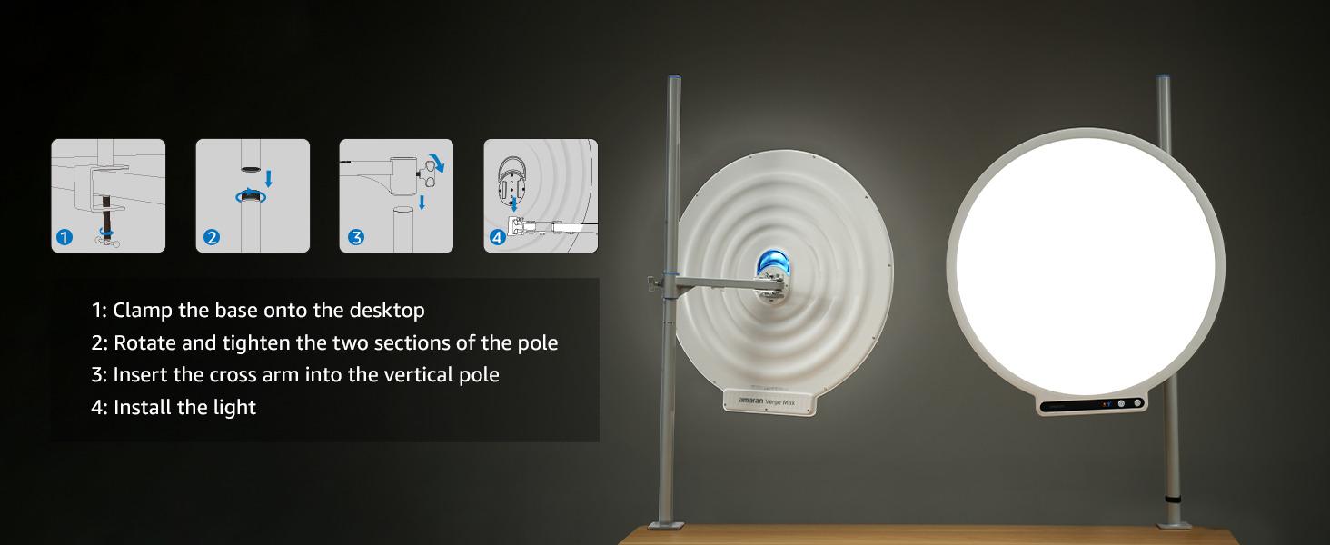 amaran Verge Max Kit (White) - light designed for desktop creators and compact spaces