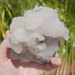 Mangano Calcite Crystals with Soft Pink Roses
