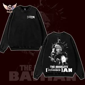 The Absolute Bat Double Printed Oversize Lightweight Acid Washed Tee TV Show Graphic Top Cotton Gift T-Shirt For Comic Lover, Gift T-Shirt For Movie Lover