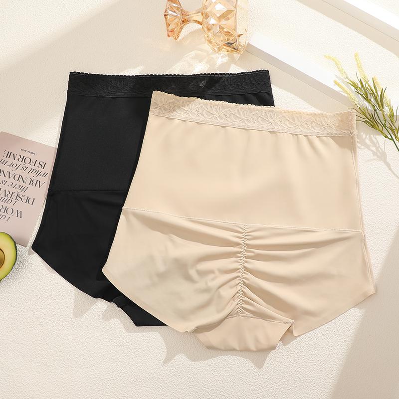 FINETOO Women's Seamless Underwear Lace Waistband Design Womenswear Comfort Nylon Stretchy Panty Sringtok 3PCS S-3XL High Waisted Lingerie FINETOO Women's Seamless Underwear Lace Waistband Design Womenswear Comfort Nylon Stretchy Panty Sringtok 3PCS S-3XL High Waisted Lingerie