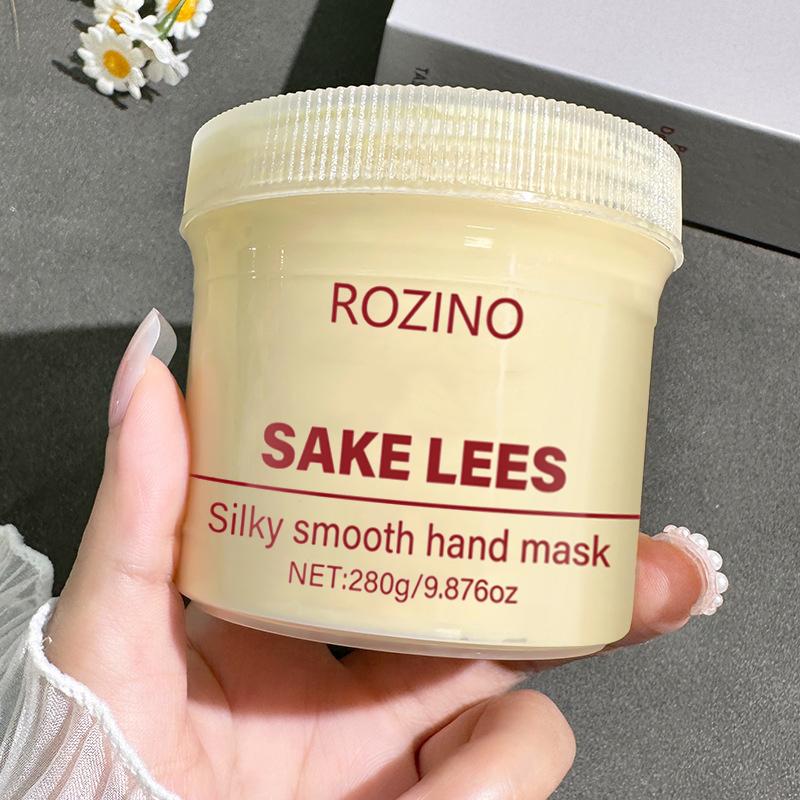 ROZINO Sake Lees Hand Mask - Silky Smooth Formula for Hand Skin Care & Moisturization - 280g Net Weight