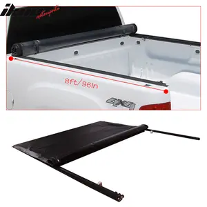 Tonneau Cover for Ford F-150 2015-2022 8ft/96" Black Lock Roll Up Aluminum