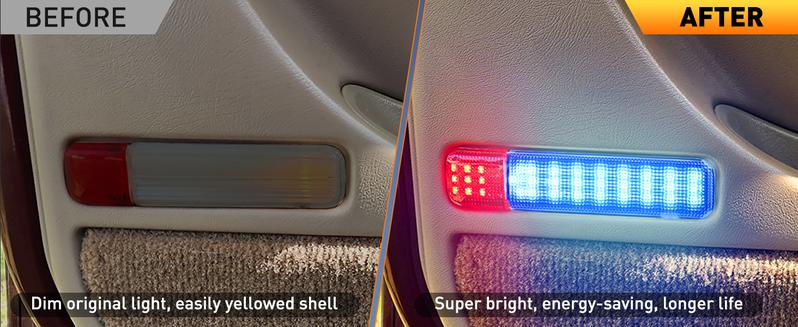 Nilight 2PCS LED Interior Door Panel Light Courtesy Warning Lights Blue Red Plug and Play Compatible with Chevy GMC C/K Silverado Sierra 1500 2500 3500 HD Suburban Cadillac Escalade Hummer H2 Nilight 2PCS LED Interior Door Panel Light Courtesy Warning Lights Blue Red Plug and Play Compatible with Chevy GMC C/K Silverado Sierra 1500 2500 3500 HD Suburban Cadillac Escalade Hummer H2