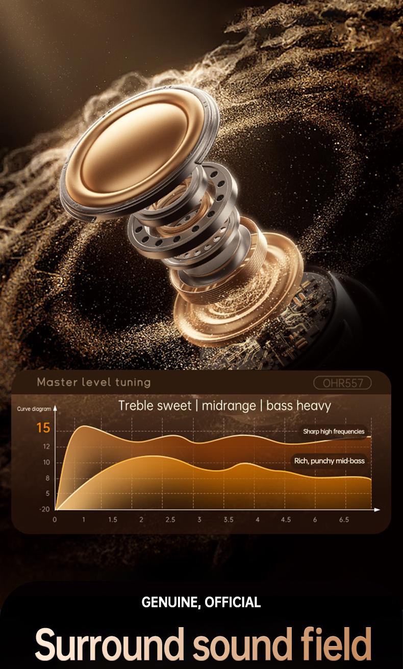 Acer OHR557 Wireless Audio Earphones, Invisible Sleeping Earbuds, Noise Cancelling Headphones for Running, Exercising, Gaming Sports, Electronic Headset Audio, Travel Essentials Bone Conduction Tech Black