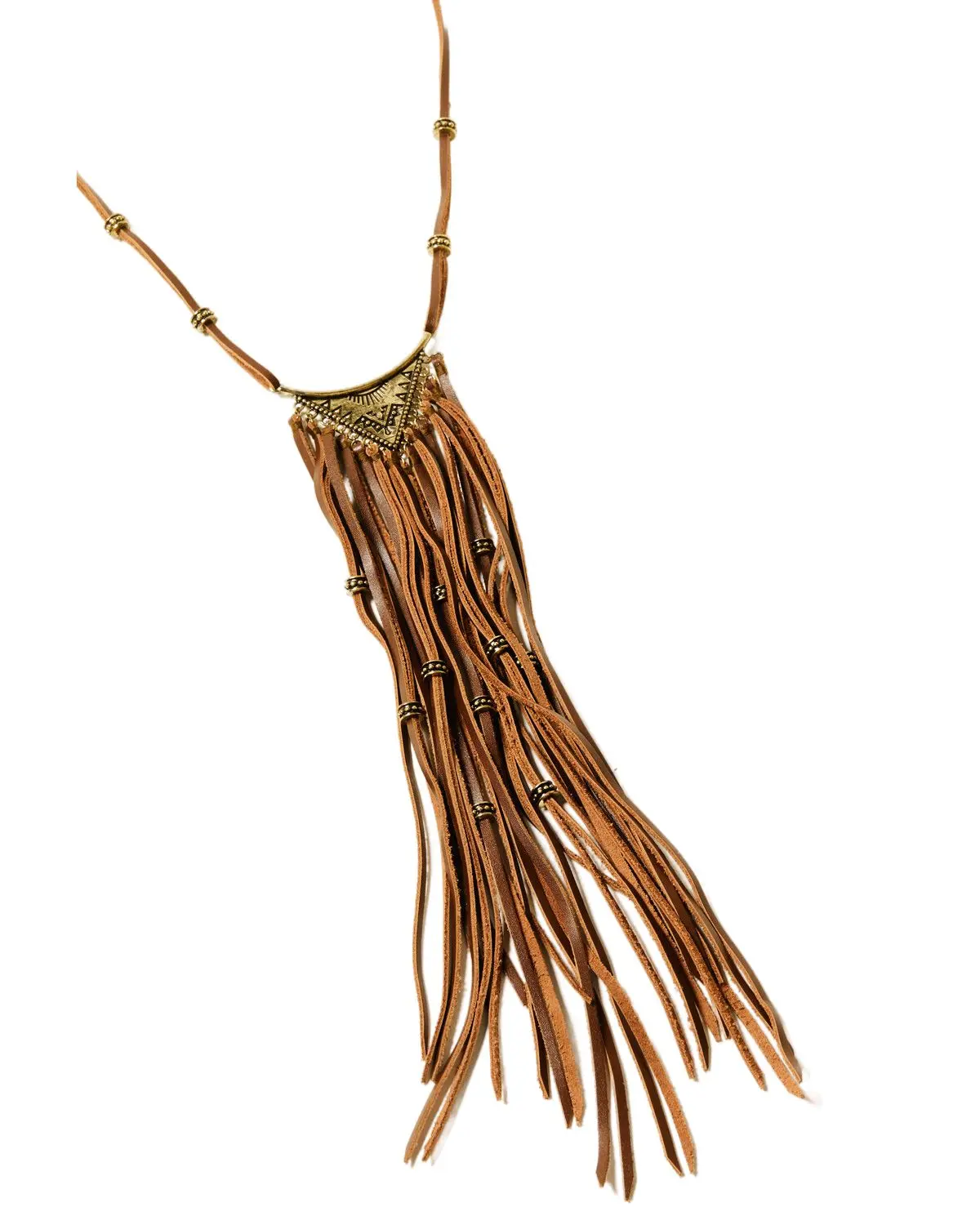 Shyanne Women's Women'S Mystic Valley Leather Fringe Necklace - Saho24n9-Gld