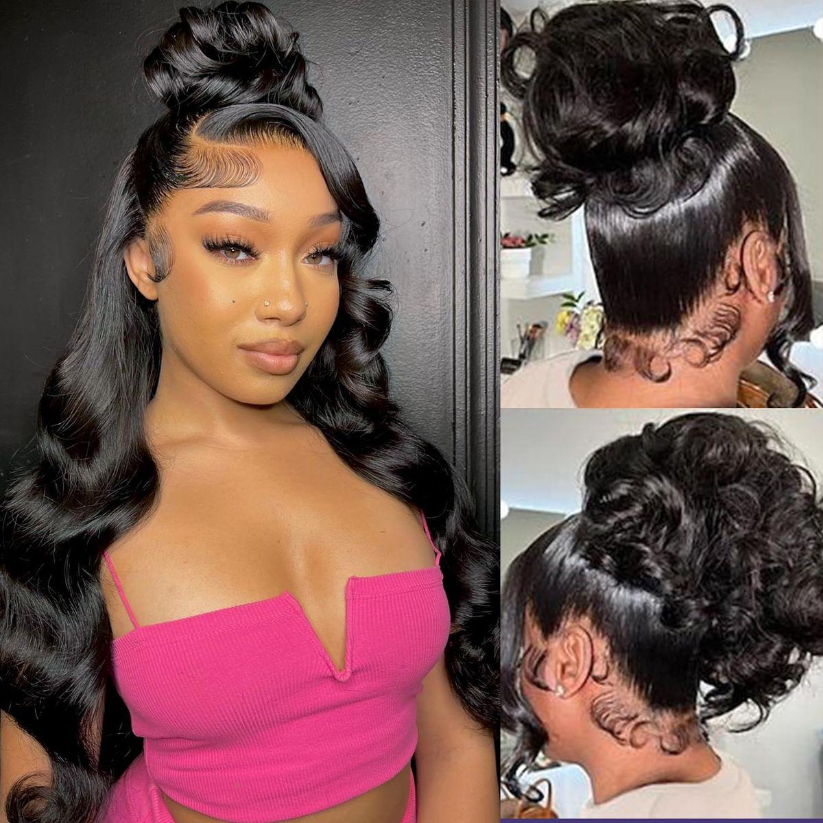 Bling Hair Upgrade Invisi-Drawstring Body Wave 360 HD Lace Front Wigs Brazilian Human Hair Pre Plucked HD Transparent Full Lace Frontal Wigs 180Density TikTokShopBlackFriday