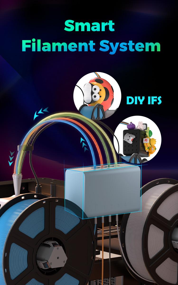 Flashforge AD5X 3D Printer Multi-Color with Display Screen, High Speed 600mm/s, 1 Count, Black