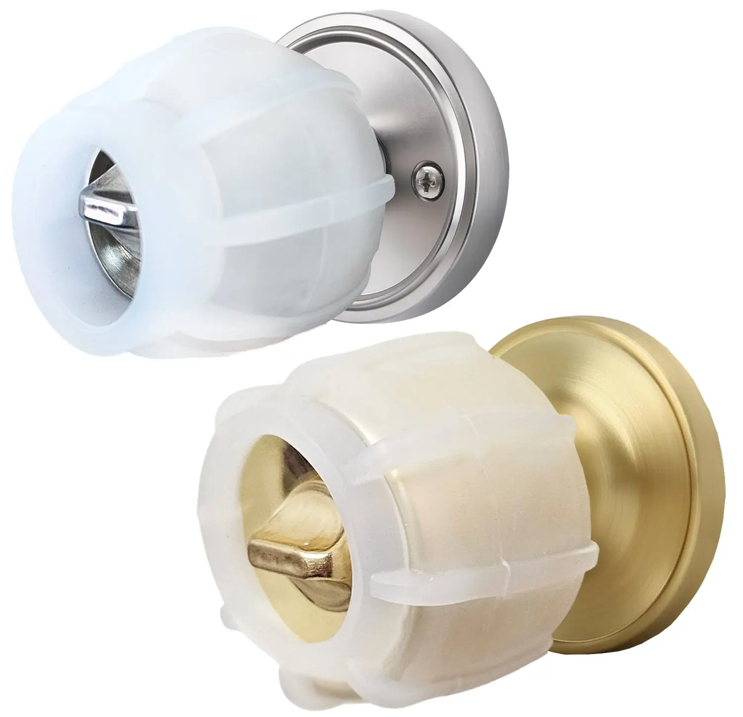 Enjoy Cover Door Stopper Grip Covers – 2 Pack Non-Slip Silicone Door Stop Grip, Door Knob Wall Protector, Easy Door Stop Solution
