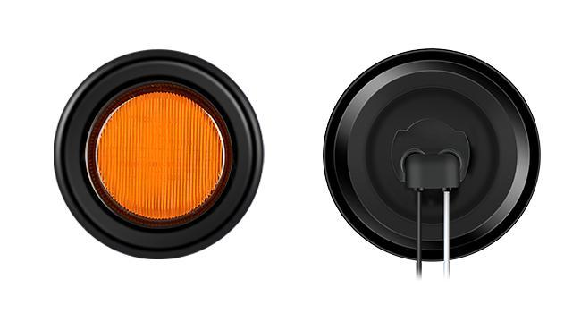 Nilight 2.5Inch Marker Light 4PCS Red Amber 13LED Marker Clearance Light Flush Mount With Plug Grommet Pigtail Hardwired DOT Compliant For 12V Truck Trailer Tractor Buses Vans Boat