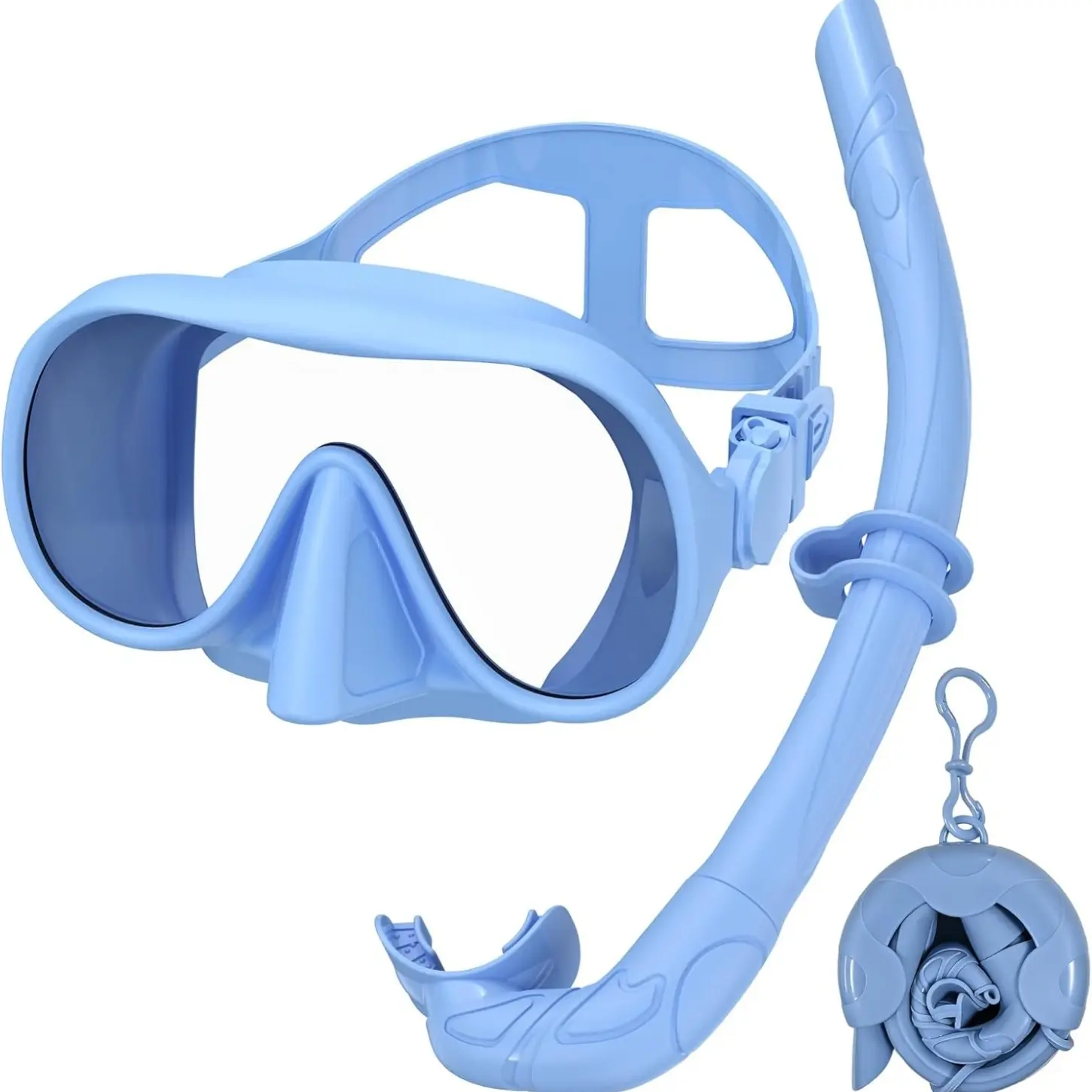 Snorkeling Gear for Adults, Snorkel Set Adult, Scuba Diving Mask, Panoramic View Anti-Leak Anti-Fog Dive Swimming Goggles Tempered Glass Panoramic Wide View Travel Portable Foldable, Scuba Mask And Snorkel Outdoor