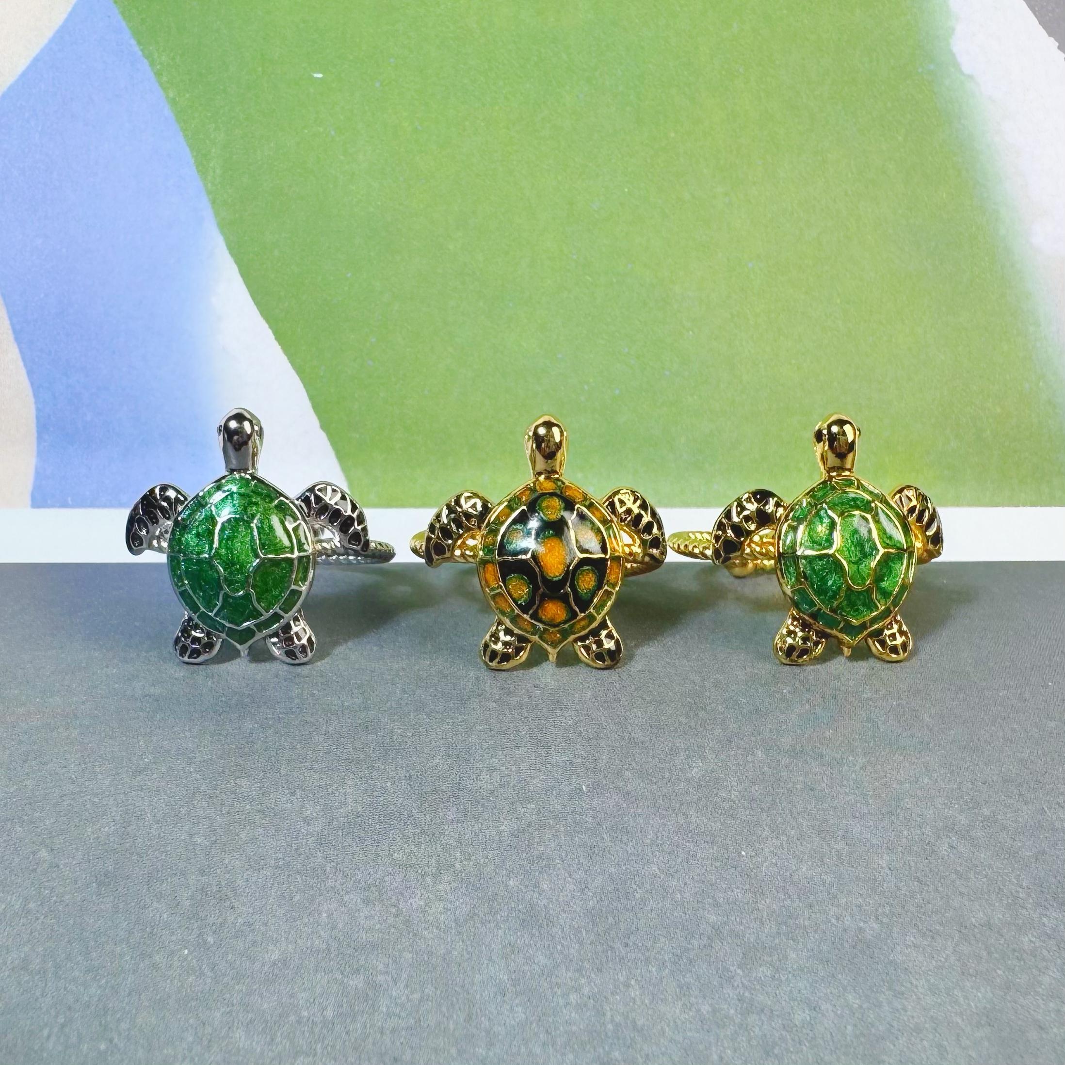 Lucky Turtle Ring-adjustable,Symbol of Ocean Wisdom, Beach Serenity, and Good Fortune for Couples or Friendship