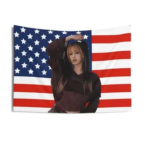 Megan Katseye Kpop Band American Flag Mexican Katseye Members Flags Gift for Fans Men Women 2