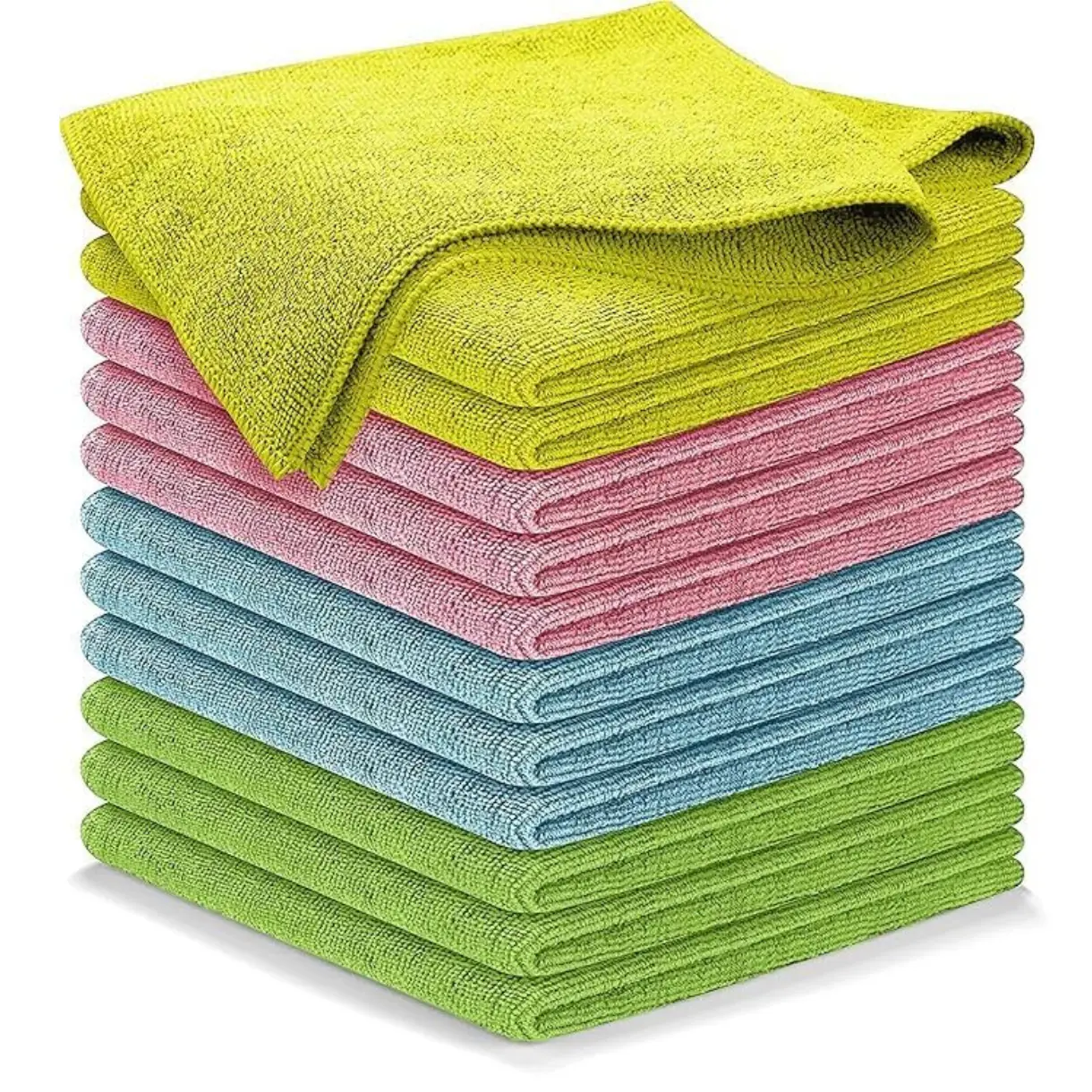 Premium 300GSM Microfiber Cleaning Cloth - 12.5"x12.5" High Performance - 1200 Washes, Ultra Absorbent Microfiber Towels for Cars Undercarriage, Rims & Engine Bay Cleaning - Microfiber Cloth