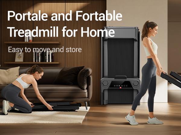 Incline Treadmill with Handle for Home and Office, Folding Treadmills with 300 Lbs Weight Capacity, 3.0HP Quiet Walking Pad Treadmill, Three LED Screen Display SpringStatements