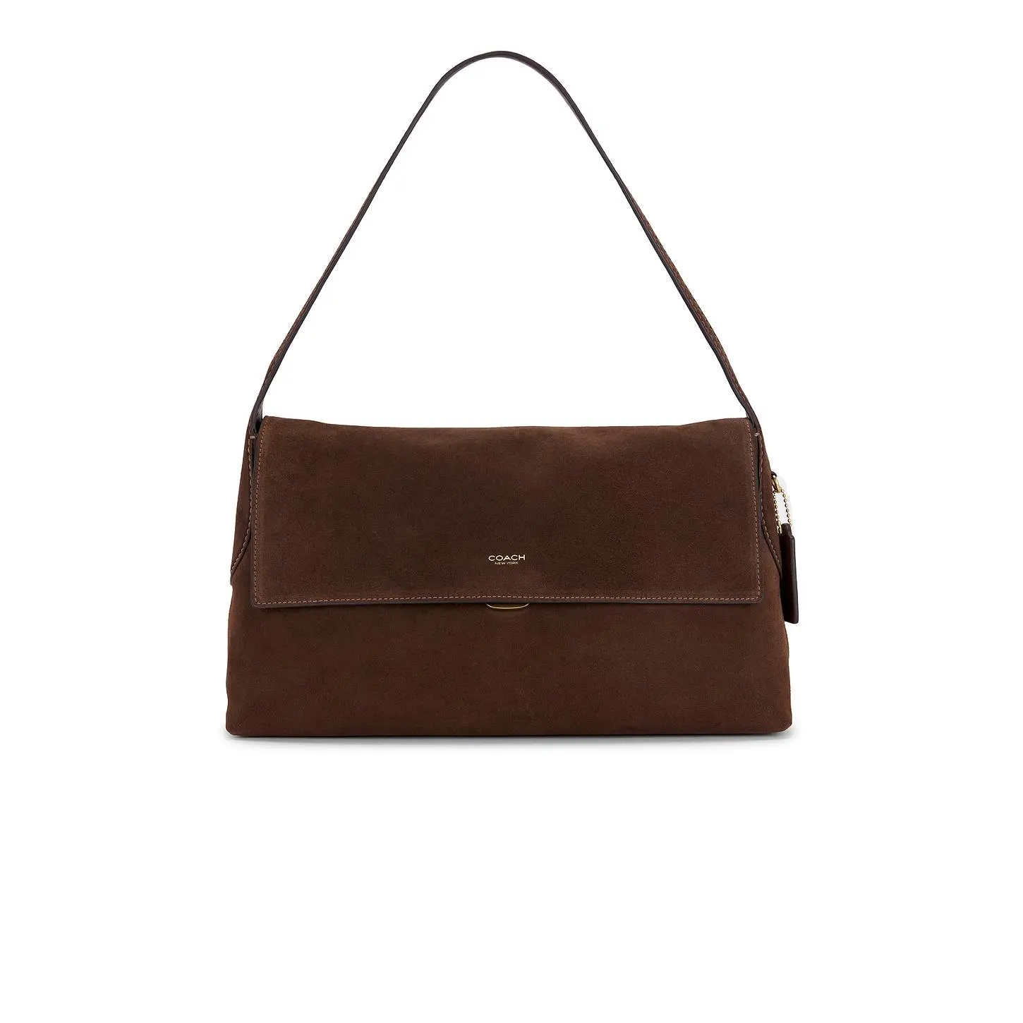 Coach Suede Chelsea Shoulder Bag 36 in Dark Chocolate