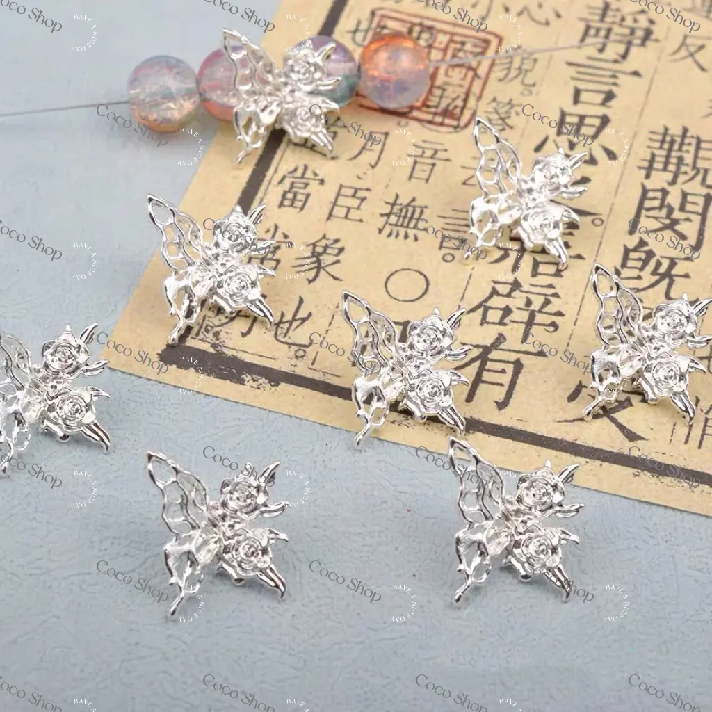 3D Rose Butterfly Spacer