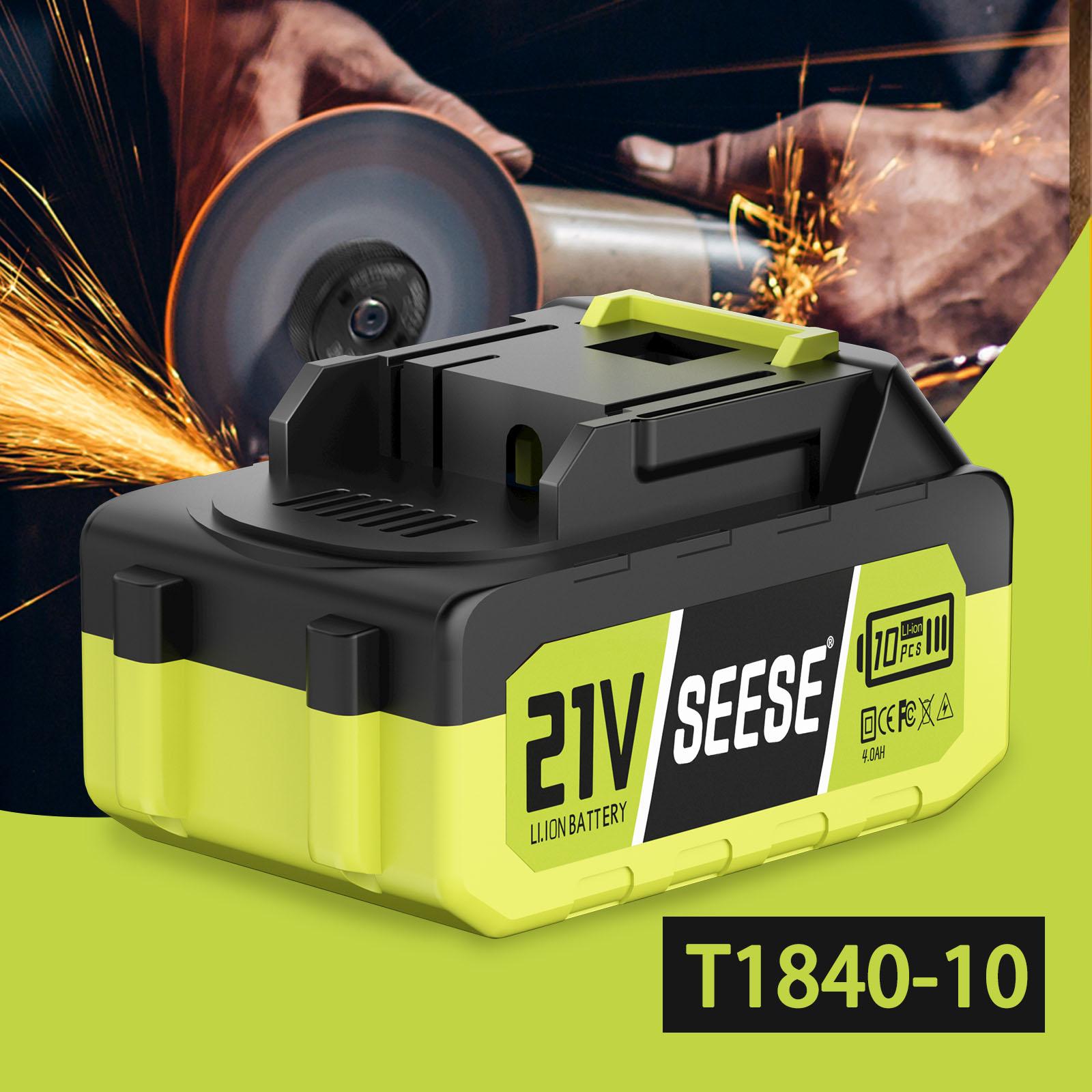 SEESE 21V Max Lithium Battery Pack Compatible with SEESE 21V Cordless Power Tools (1 Pack 21V Battery) Works with SEESE Blower Car Washer Chainsaw and Other Power Tools