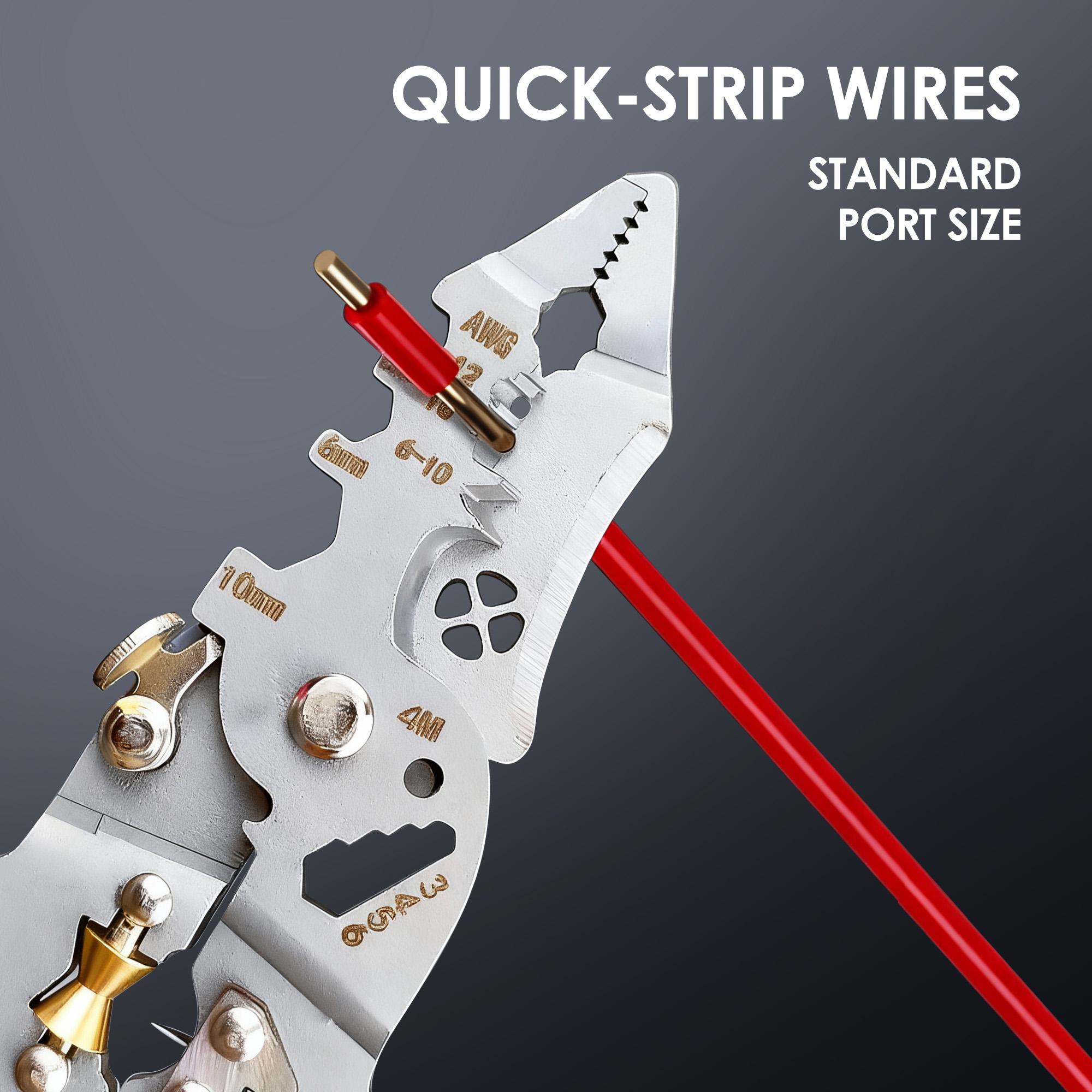 16 in 1 Professional Multi - Function Pliers with Flathead & Phillips Screwdrivers, Wire Stripper, Crimper, Hex Key Wrench, Bolt Cutter, Voltage Tester, Cable Cutter, Wire Spooler, Puncture Knife, Precision Wire Cutter, Hex Socket, Insulated Grip
